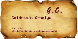 Goldstein Orsolya névjegykártya