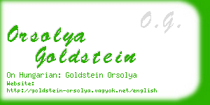 orsolya goldstein business card